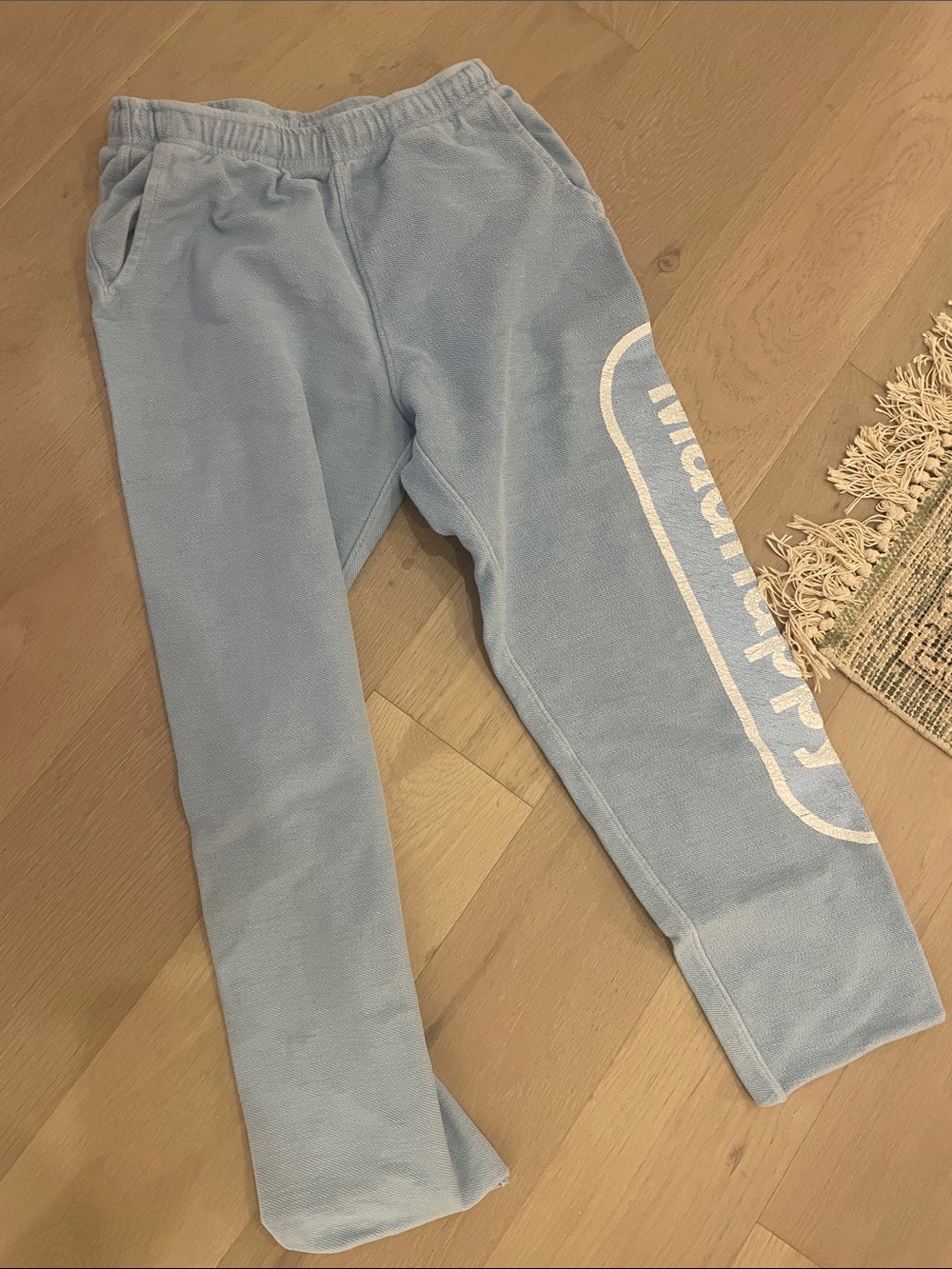Madhappy light blue sweatpants w/logo Women’s Small
